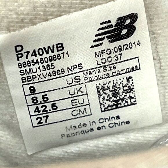 NEW BALANCE  James Worthy x P740 Tribute To UNC Mens 9 White Light Blue Sneakers - Picture 9 of 9